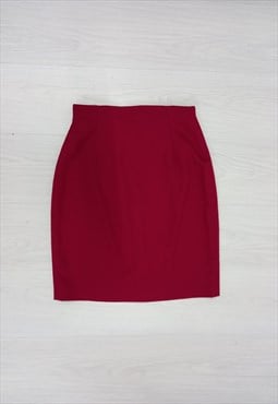 1950's Vintage Yessica Pencil Skirt Dark Red 