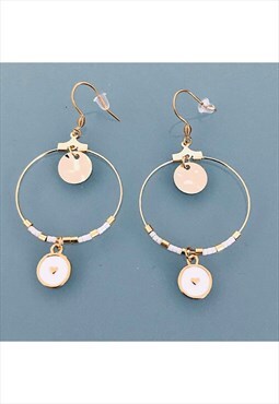 Heart and pearl creoles gift idea for women