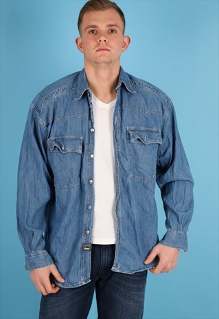VINTAGE VERSACE DENIM SHIRT NS188
