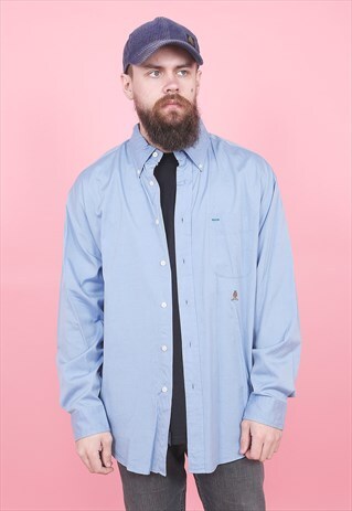 VINTAGE BLUE TOMMY HILFIGER SHIRT /R8285