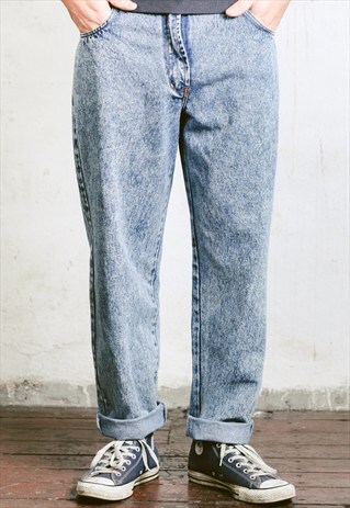 VINTAGE 90S ACID WASH RELAXED JEANS