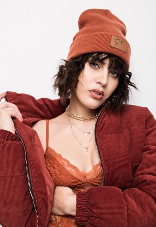 WINTER BEANIE IN RUST COLOUR