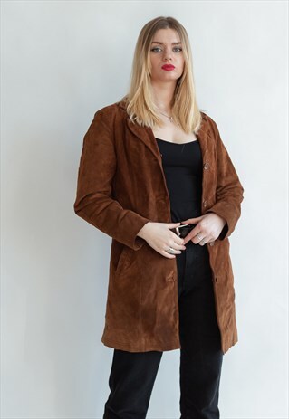 VINTAGE 70S BOHO WESTERN COAT IN SUEDE