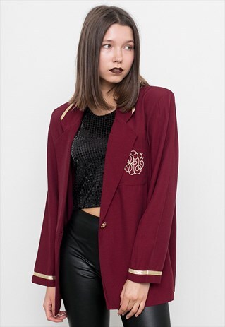 BURGUNDY OXFORD BLAZER