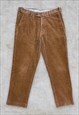 Vintage Beige Corduroy Trousers Pants Jumbo Cords W34 L28