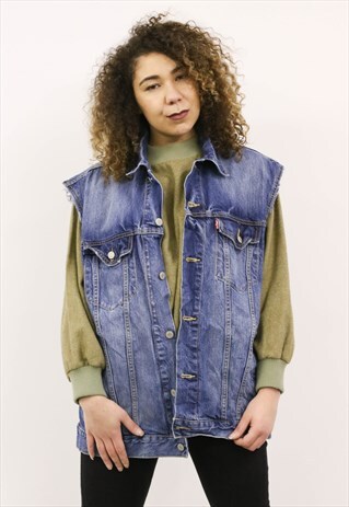 LEVI'S VINTAGE 1980S BLUE DENIM WAISTCOAT