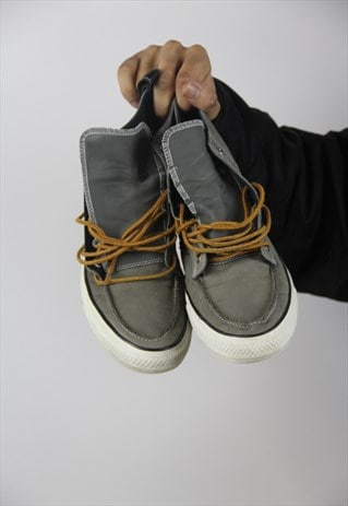 VINTAGE CONVERSE GREY SUEDE TRAINERS