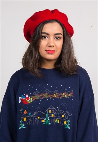 VINTAGE 90'S RED BERET HAT