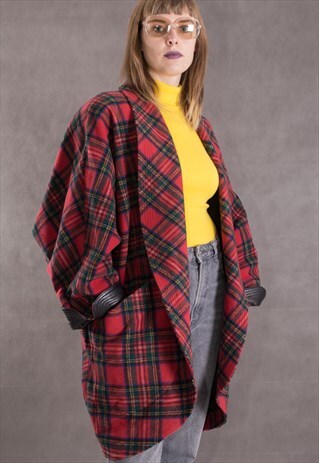 VINTAGE, FAB CHECKERED, WOOL BLAZER FROM THE 80S