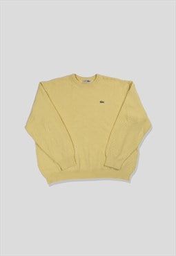 Vintage 90s Chemise Lacoste Knit Jumper in Yellow