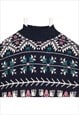 VINTAGE 90'S CUT 4 U JUMPER / SWEATER KNITTED CREWNECK NAVY