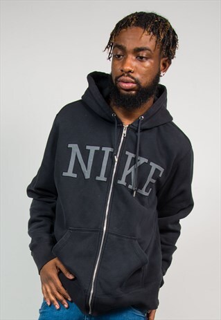 NIKE SPELL OUT HOODED ZIP SWEATSHIRT HOODIE