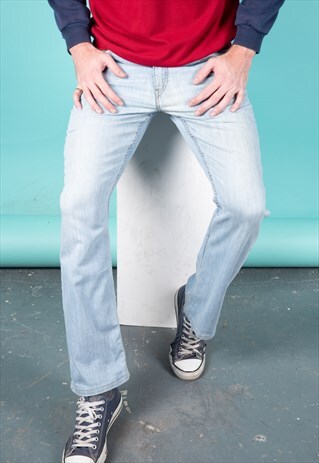 VINTAGE LEVI'S 507 JEANS IN BLUE DENIM