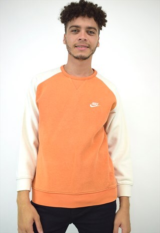 VINTAGE 90S NIKE ORANGE WHITE SWEATER