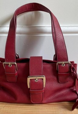 Vintage Y2K Handbag Shoulder Bag In Red 00s Side Bag 