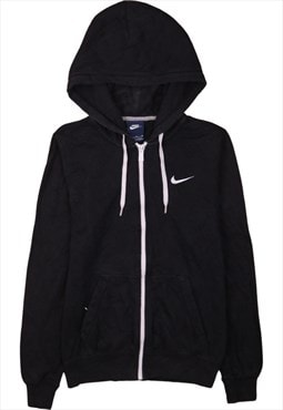 Nike 90's Swoosh Full Zip Up Hoodie Medium Black