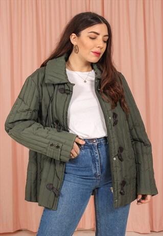 VINTAGE PUFFER JACKET IN GREEN