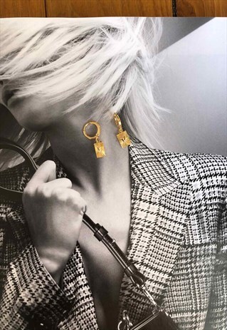EARRINGS RECTANGLE HEART