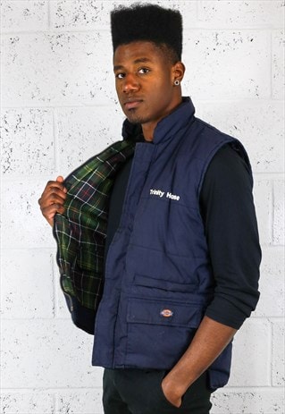 DICKIES TRINITY HOUSE' BODY WARMER WITH CHECK LINING