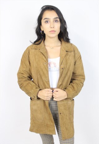 VINTAGE 90S TAN SUEDE JACKET