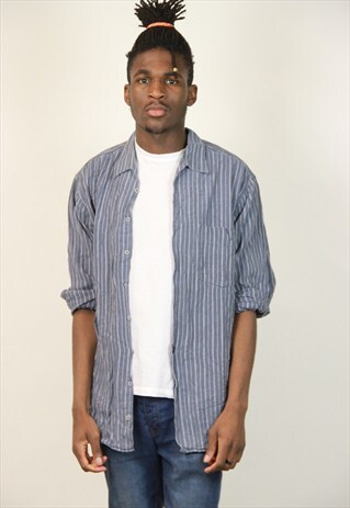 VINTAGE STRIPED FLANNEL SHIRT