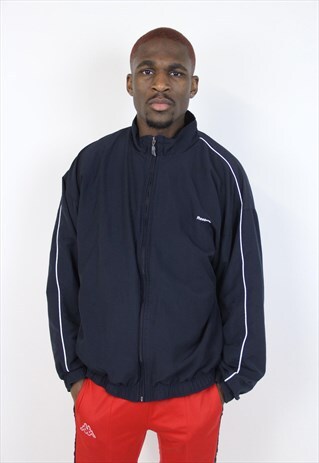 VINTAGE 90'S REEBOK NAVY ZIP-UP SPORTS JACKET