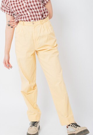 VINTAGE HIGHWAISTED BALLOON TROUSERS IN YELLOW M