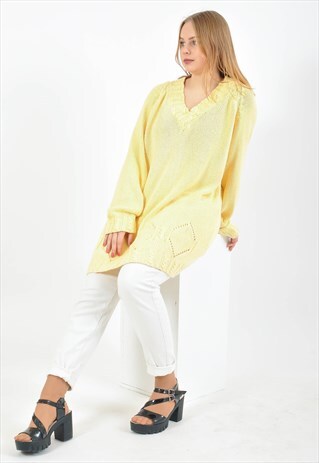 VINTAGE 90'S YELLOW JUMPER