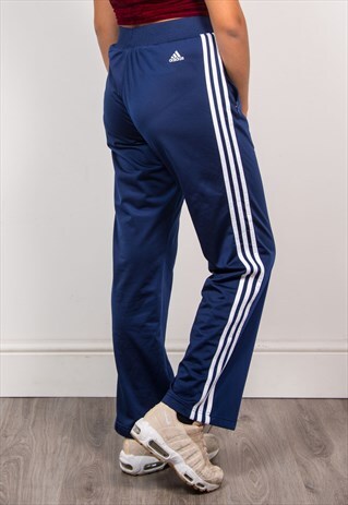 ADIDAS VINTAGE 90'S NAVY BLUE TRACKSUIT BOTTOMS TROUSERS