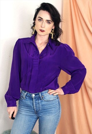 GORGEOUS PURPLE 90'S BLOUSE