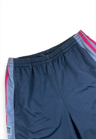 Adidas Vintage 90s Black and grey popper sided shorts 