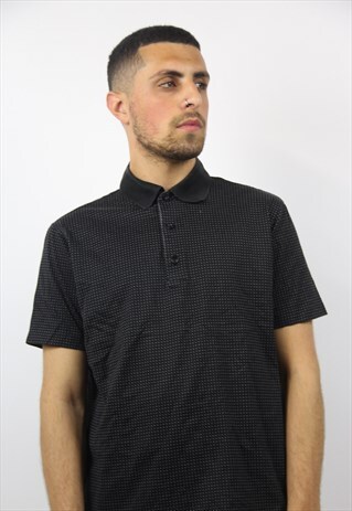 VINTAGE HUGO BOSS PATTERNED POLO SHIRT