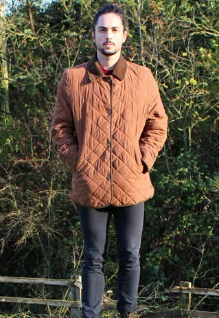 VINTAGE 90S UNISEX QUILTED JACKET - LARGE MENS - BRITISH