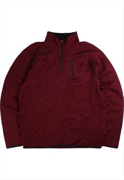 Vintage 90's Lee Sweatshirt Quarter Zip Burgundy