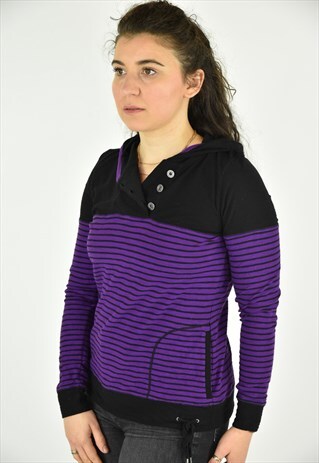 VINTAGE 90'S LAUREN RALPH LAUREN BLACK & PURPLE TOP SIZE MED