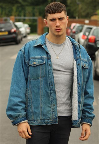 RETRO / 90'S / DENIM STYLE / LINED JACKET