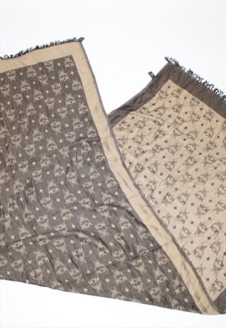 VINTAGE MCM MONOGRAM BIG SCARF