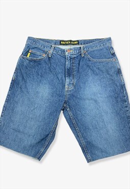 Vintage nautica cut off denim shorts dark blue w36 BV14483