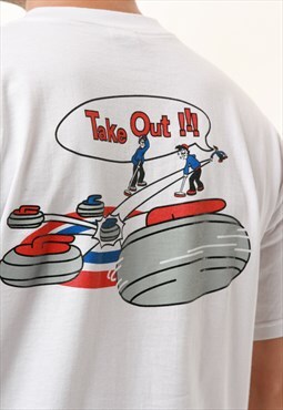 90s Canadian Graphic Print Fruit Of The Loom T-Shirt 15893