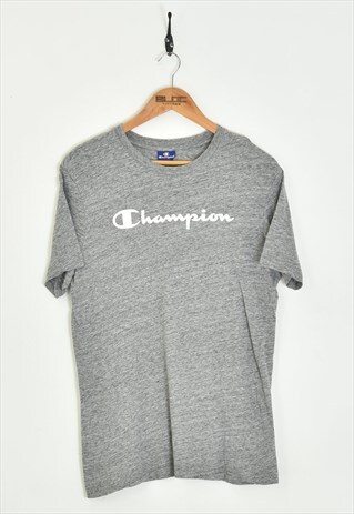 Vintage Champion T-Shirt Grey Small