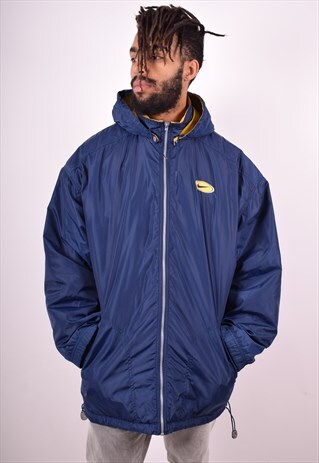 NIKE MENS VINTAGE JACKET XL NAVY BLUE 90S