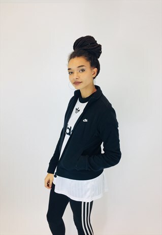 NIKE BLACK EMBROIDERED FLEECE