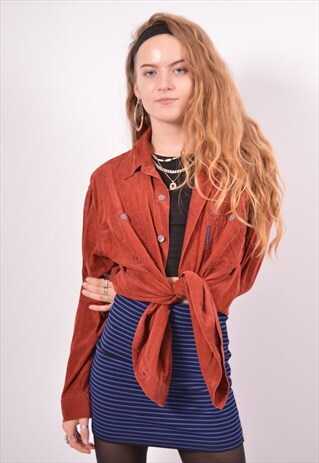 VINTAGE CALVIN KLEIN CORDUROY SHIRT BURGUNDY