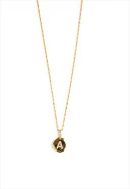 Letter A Initial Necklace 