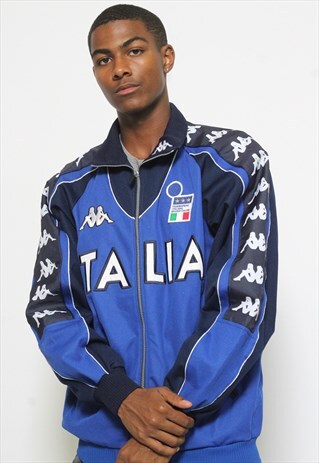 VINTAGE KAPPA ITALY TAPE LOGO TRACK JACKET