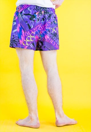 VINTAGE 80'S OLYMPICS SWIMMING BEACH SHORTS