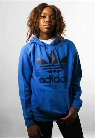ADIDAS HOODIE BLUE SWEATER JUMPER, S