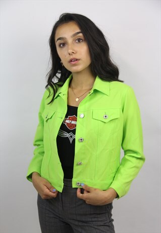 VINTAGE 90'S LIME GREEN JACKET