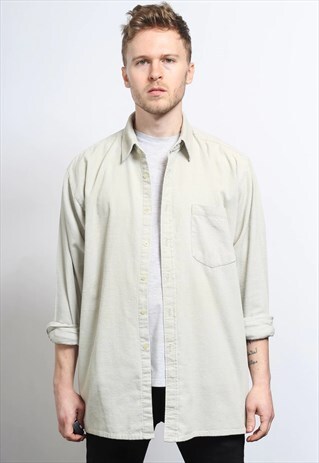 VINTAGE CORDUROY CORD SHIRT BEIGE