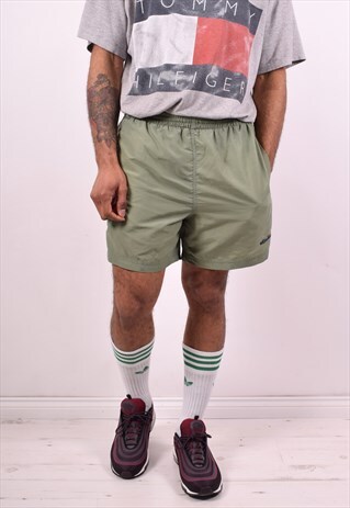 ELLESSE MENS VINTAGE SHORTS W32 GREEN 90S